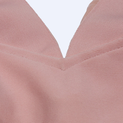 Tube Top Pleated One-line Collar Ladies Dress