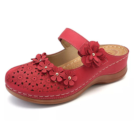 Summer Vintage flowers Wedge Women Sandals