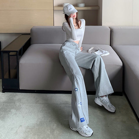 Women's Drapey High Waist Long Mopping Pants