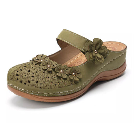 Summer Vintage flowers Wedge Women Sandals