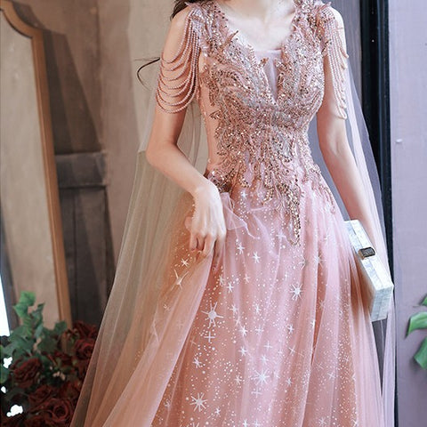 Temperament Celebrity Host Starry Sky Dress
