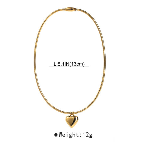 Titanium Steel Vacuum Furnace Inner Plating Elbow Chain Necklace