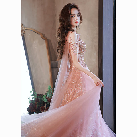 Temperament Celebrity Host Starry Sky Dress