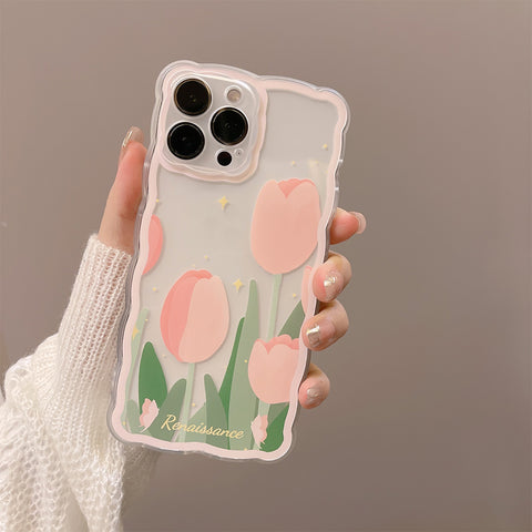Tulip For Phone Case Silicone Transparent Protective Cover In Stock