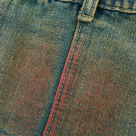 Washed And Worn Zipper Tube Top Denim Vest Women