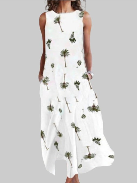 Summer New Style Women's Pocket Fashion Printed Dress