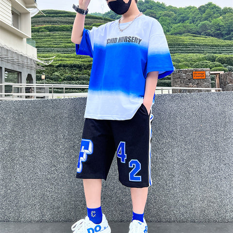 Zhongda Children's Western Style Boy Casual Two-piece Trendy Set